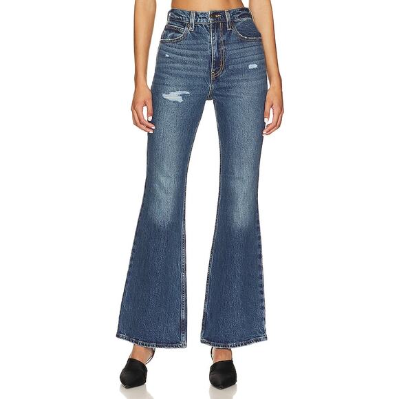 NWT LEVI'S Premium 70's High Flare Women's Jeans Sz 32 Take It Out - Picture 2 of 11